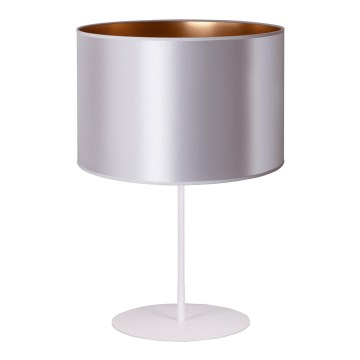 Duolla - Tischleuchte CANNES 1xE14/15W/230V d 20 cm silbern/kupfern/weiß