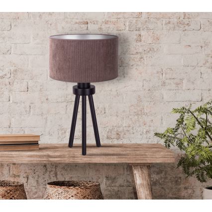 Duolla - Tischleuchte LYON 1xE27/15W/230V d 30 cm braun