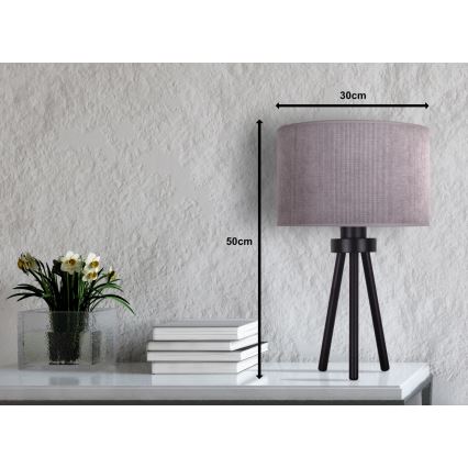 Duolla - Tischleuchte LYON 1xE27/15W/230V d 30 cm grau