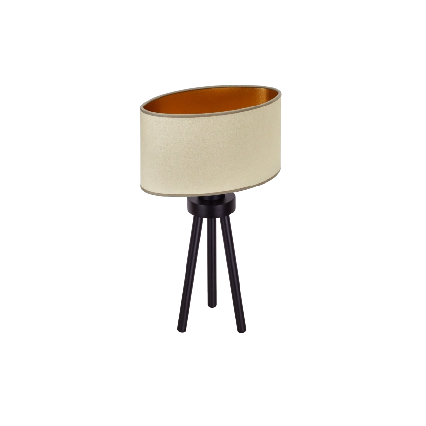 Duolla - Tischleuchte OVAL VEGAN 1xE27/15W/230V d 30 cm beige