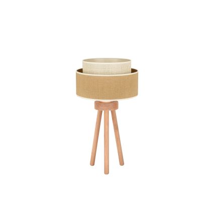 Duolla - Tischleuchte YUTE BOHO 1xE27/15W/230V d 25 cm braun/cremefarben
