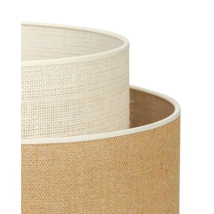 Duolla - Tischleuchte YUTE BOHO 1xE27/15W/230V d 25 cm braun/cremefarben