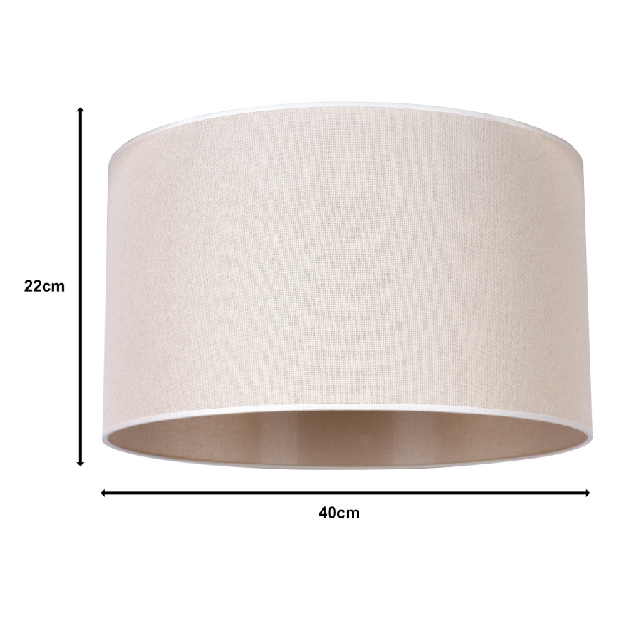 Duolla - Universal-Lampenschirm ROLLER E27 d 40 cm beige