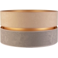 Duolla - Universeller Lampenschirm DUO E27 Ø 40 cm Beige/Grau/Gold