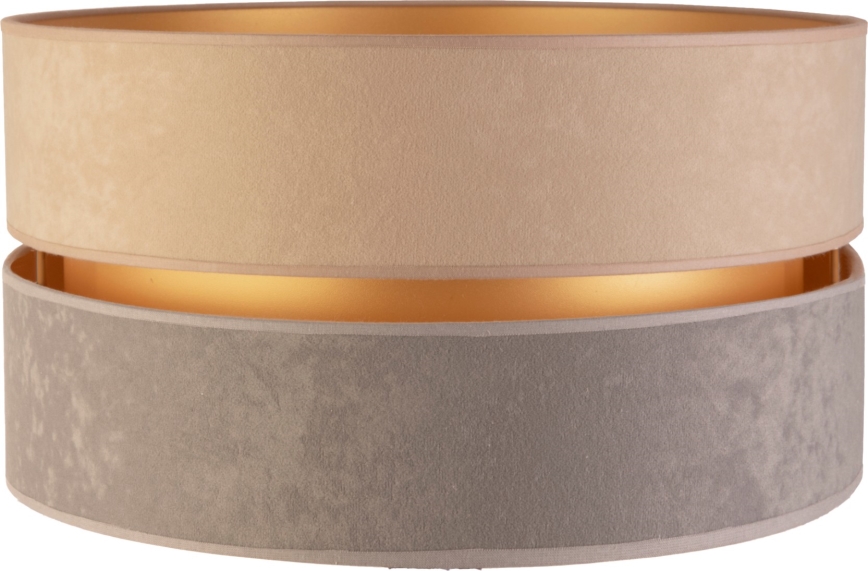 Duolla - Universeller Lampenschirm DUO E27 Ø 40 cm Beige/Grau/Gold
