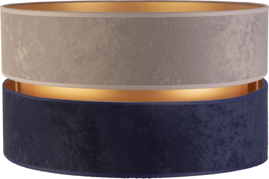 Duolla - Universeller Lampenschirm DUO E27 Ø 40 cm grau/blau/gold