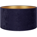 Duolla - Universeller Lampenschirm VELVET E27 Ø 35 cm Blau/Gold