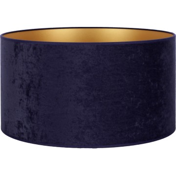 Duolla - Universeller Lampenschirm VELVET E27 Ø 35 cm Blau/Gold