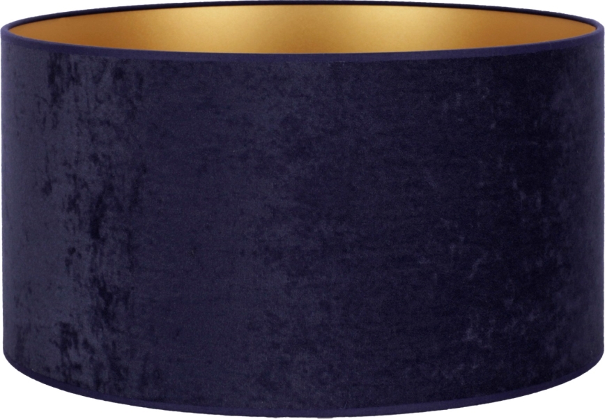 Duolla - Universeller Lampenschirm VELVET E27 Ø 35 cm Blau/Gold