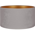 Duolla - Universeller Lampenschirm VELVET E27 Ø 35 cm Grau/Gold