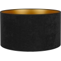 Duolla - Universeller Lampenschirm VELVET E27 Ø 35 cm Schwarz/Gold