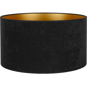 Duolla - Universeller Lampenschirm VELVET E27 Ø 35 cm Schwarz/Gold