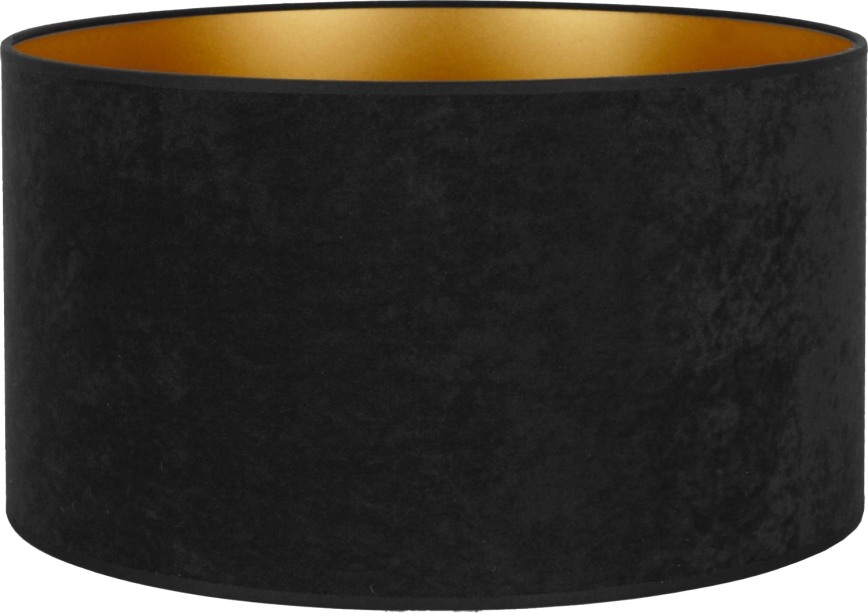 Duolla - Universeller Lampenschirm VELVET E27 Ø 35 cm Schwarz/Gold