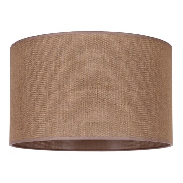 FABRILAMP Lampenschirm Dori – Zylindrisch, Beige, 45x45x22 Cm, Popelin-Stoff Für E27 Fassung – Moderner Deckenfluter-Schirm