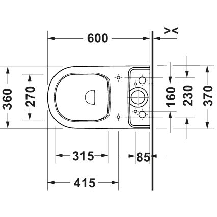 Duravit 20600900002 - Kombi-WC D-CODE Keramik/glänzend weiß