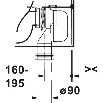 Duravit 20600900002 - Kombi-WC D-CODE Keramik/glänzend weiß