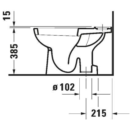 Duravit 21110100002 - Kombi-WC D-CODE Keramik / Hochglanzweiß