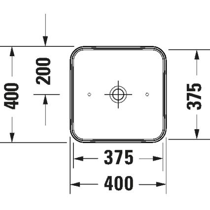 Duravit 2397400070 - Aufsatzwaschbecken D-NEO 40x40 cm Keramik / glänzend weiß