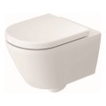 Duravit 29030900212 - Wandhängendes spülrandloses WC D-CODE, Keramik, Hochglanzweiß