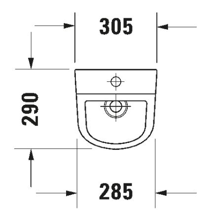 Duravit 828300000 - Urinal Rimless D-CODE, oberer Zulauf, hinterer Abgang, Keramik/glänzend weiß