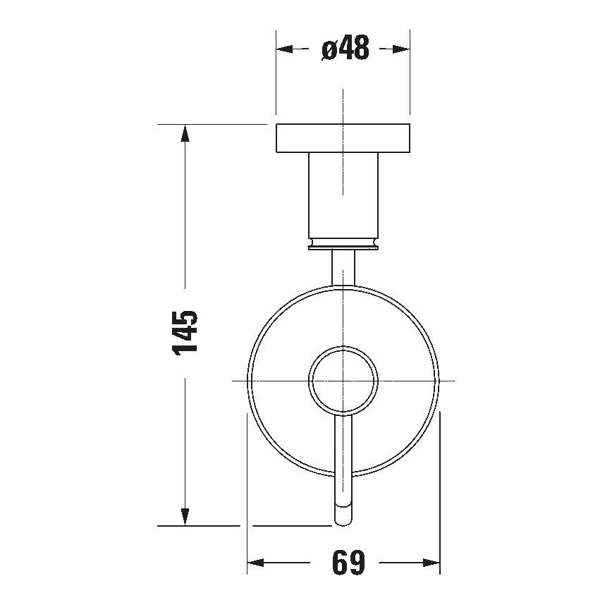 Duravit 99164600 - Wandseifenspender D-CODE 390 ml Milchglas/matt schwarz