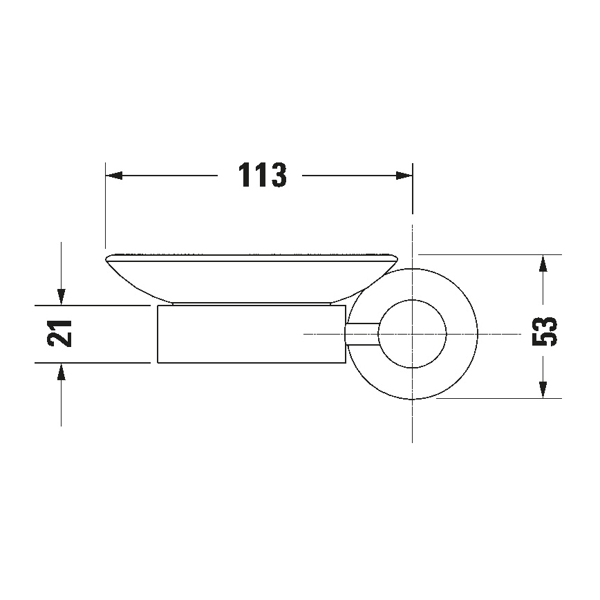 Duravit 99174600 - D-CODE Wandseifenschale, links, matt schwarz