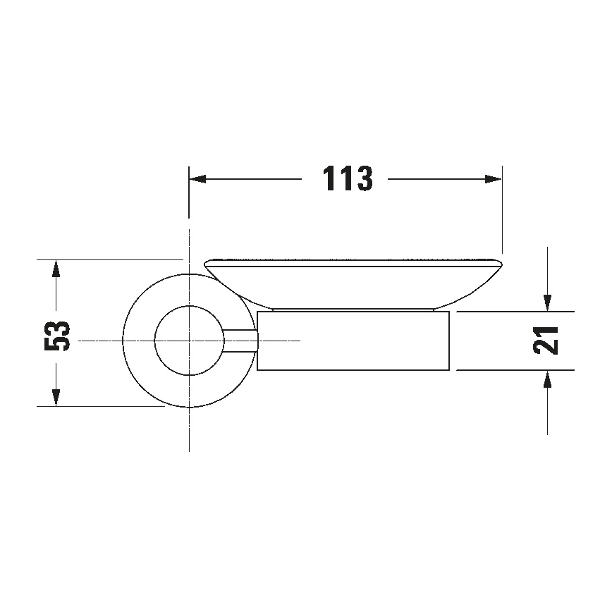 Duravit 99181000 - Wand-Seifenschale D-CODE, rechts, Chrom glänzend