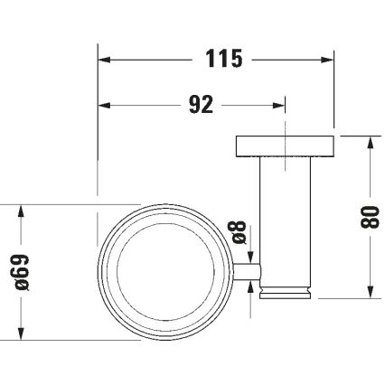 Duravit 99191000 - Wandhalter für Zahnbürsten D-CODE, links, glänzender Chrom