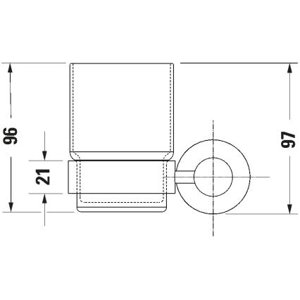 Duravit 99191000 - Wandhalter für Zahnbürsten D-CODE, links, glänzender Chrom