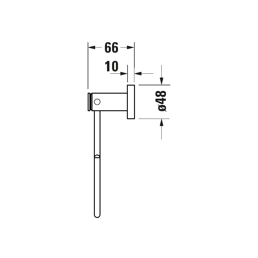 Duravit 99214600 - Wand-Handtuchhalter D-CODE matt schwarz