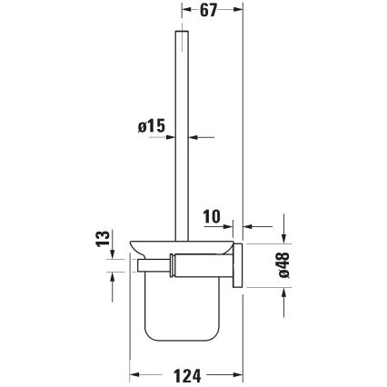 Duravit 99271000 - Wand-WC-Bürste D-CODE glänzender Chrom