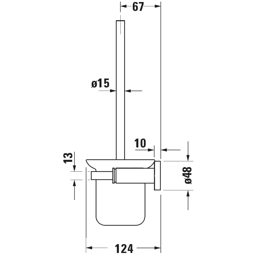 Duravit 99271000 - Wand-WC-Bürste D-CODE glänzender Chrom