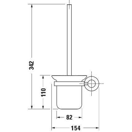 Duravit 99271000 - Wand-WC-Bürste D-CODE glänzender Chrom