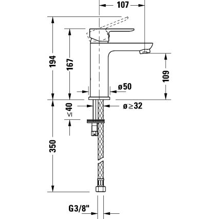 Duravit DC1023002010 - Waschtischarmatur D-CODE, glänzender Chrom