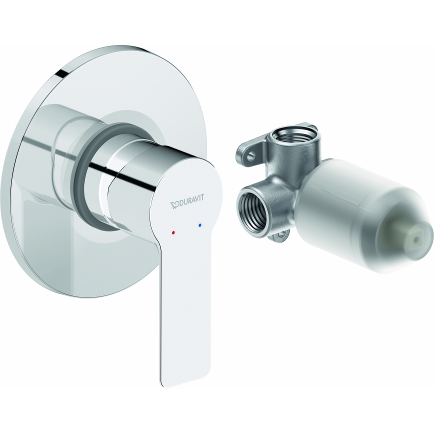 Duravit DC4210007010 - Duscharmatur für Unterputzmontage D-CODE, Hochglanz-Chrom