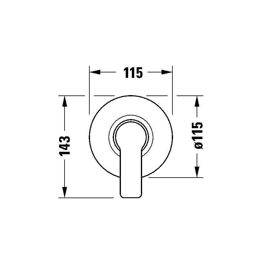 Duravit DC4210007046 - Unterputz-Duscharmatur D-CODE matt schwarz