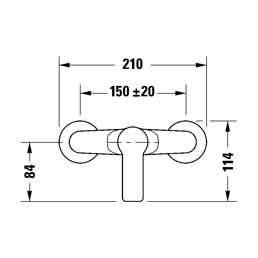 Duravit DC4230001046 - Duscharmatur D-CODE matt schwarz
