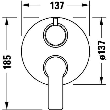 Duravit DC5210008010 - D-CODE Unterputz-Duscharmatur, hochglänzender Chrom