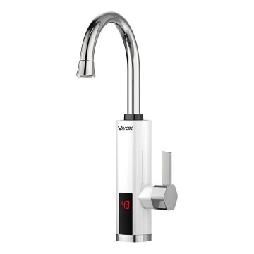 Durchlauferhitzer mit LED-Anzeige 3000W/230V IPX4 weiß