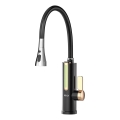 Durchlauferhitzer mit LED-Display 3000 W/230 V IPX4 schwarz/gold