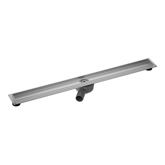 Duschrinne 104x8,1 cm silber/grau