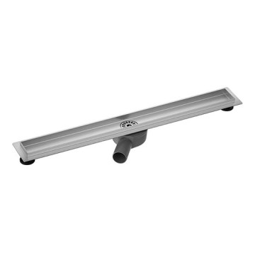Duschrinne 84x8,1 cm silber/grau