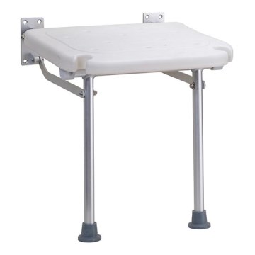 Duschsitz 40x43 cm silber/weiß