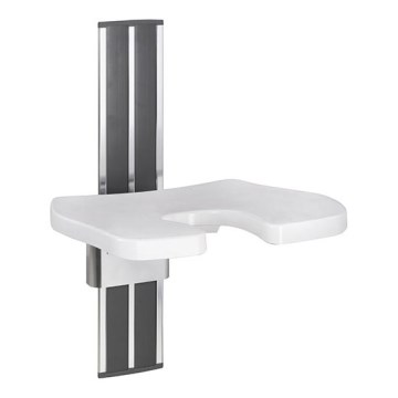 Duschsitz 43x67 cm silber/weiß
