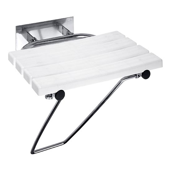 Duschsitz 44 x 46 cm, Edelstahl/silber