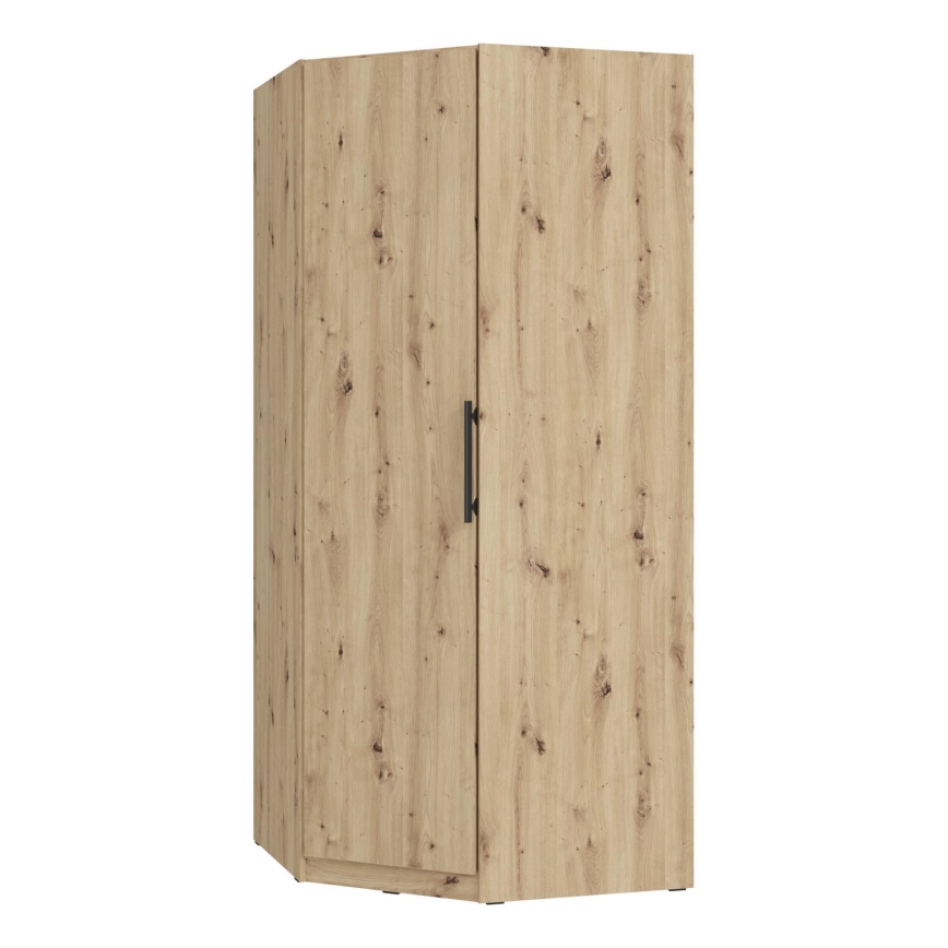 Eck-Kleiderschrank MARO 94 x 213 cm, Eiche Artisan
