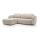 Eck-Schlaffunktion-Sitzgarnitur mit Stauraum in L-Form OLBIA links beige