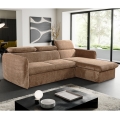 Eck-Schlafsofa in L-Form mit Stauraum BEJA, beige, rechts