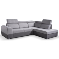 Eck-Schlafsofa in L-Form mit Stauraum MATRIX, grau, rechts