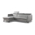 Eck-Schlafsofa in L-Form mit Stauraum NISA, grau, links